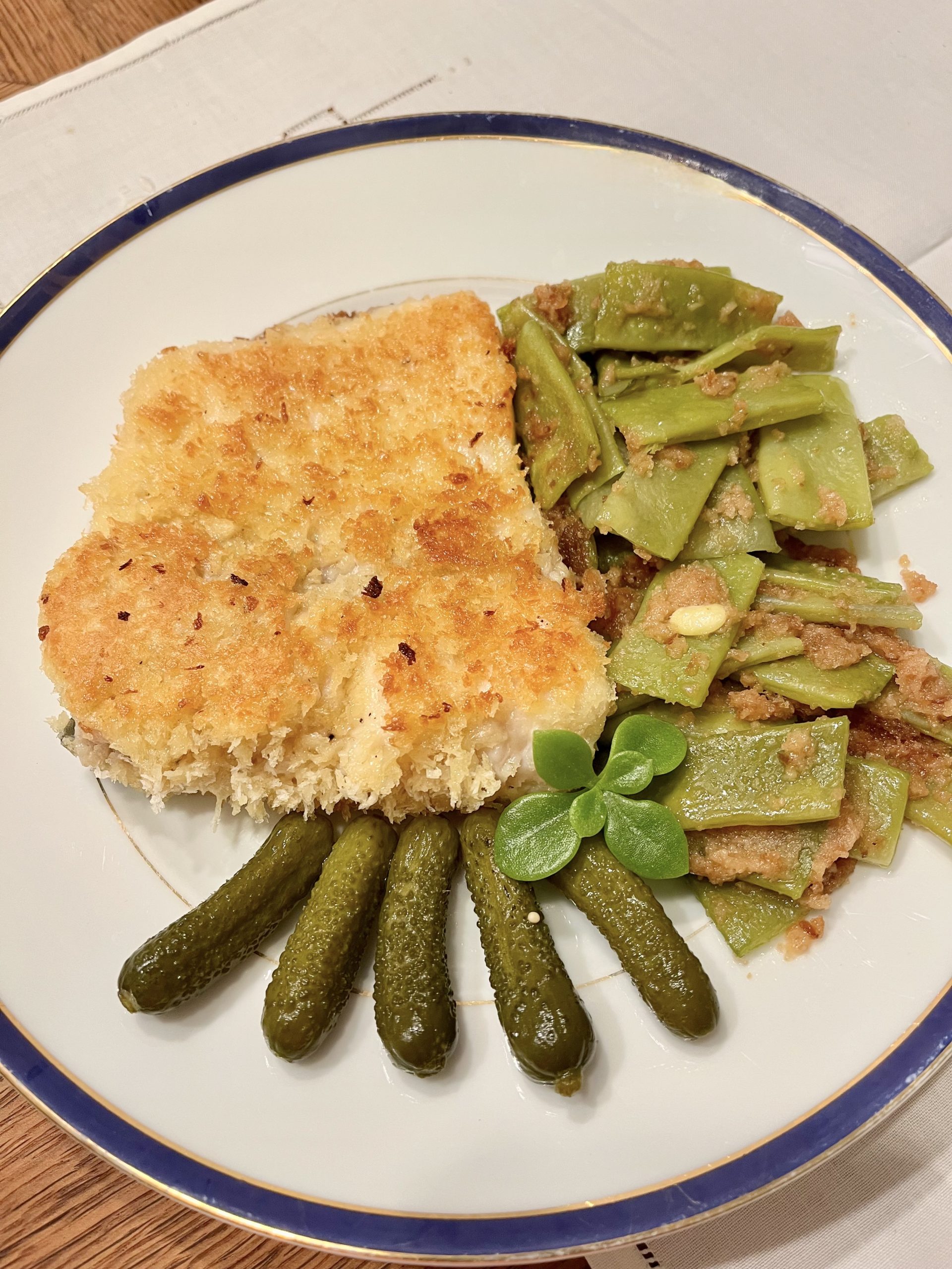 Karpfen Filet mit Stangenbohnen