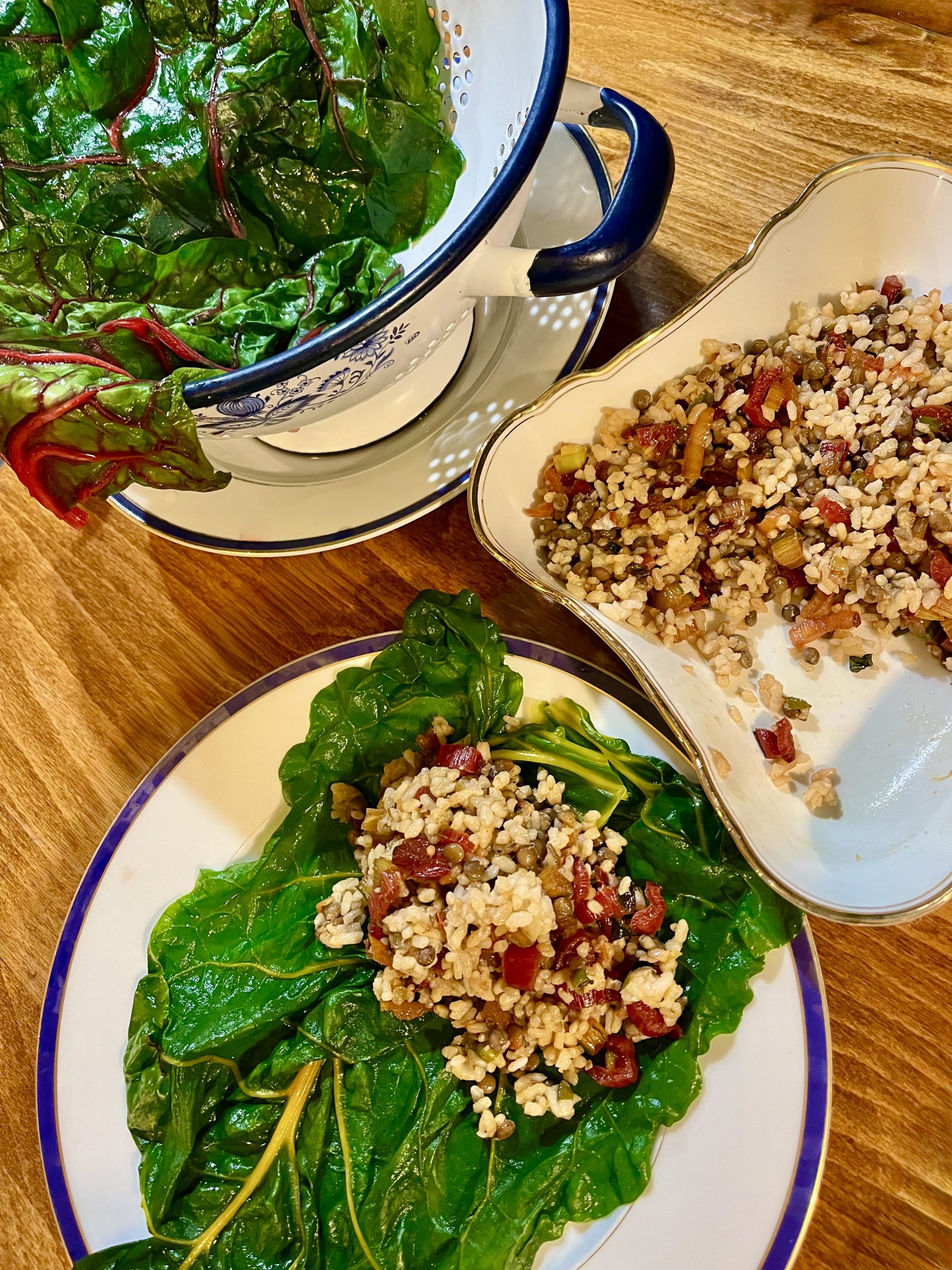 Mangold Rouladen in Tomatensoße